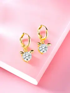 Peora Gold-Plated Contemporary Drop Earrings
