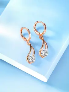 Peora Rose Gold-Plated Contemporary Drop Earrings