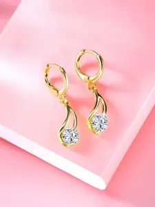 Peora Gold-Plated Contemporary Drop Earrings