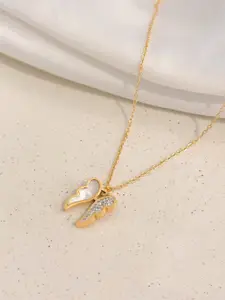 VIEN Gold-Plated Butterfly Wing Necklace