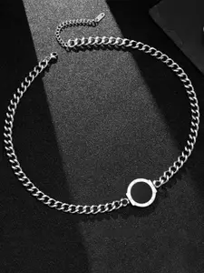 VIEN Silver-Plated Roman Numerals Choker Necklace