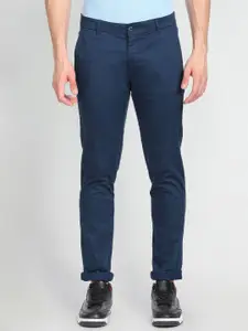 Arrow Sport Men Slim Fit Low-Rise Twill Solid Casual Trousers