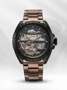 Fastrack Men Stainless Steel Automatic Skeleton Watch 3297KM01