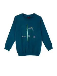 Gini and Jony Kids Boys Graphic Printed Fleece Pullover Sweatshirt