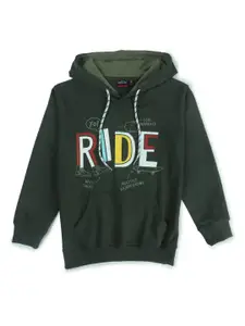 Gini and Jony Infant Boys Printed Cotton Hooded Sweatshirt