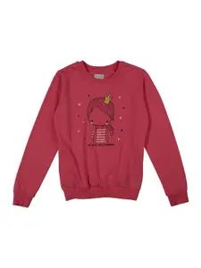 Gini and Jony Infants Girls Printed Fleece Sweatshirt
