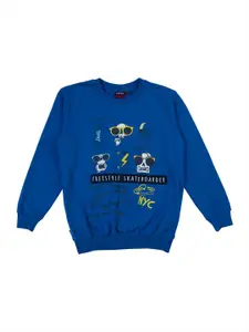 Gini and Jony Boys Graphic Printed Fleece Sweatshirt