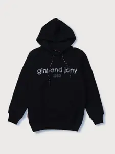 Gini and Jony Boys Brand Logo Printed Fleece Sweatshirt
