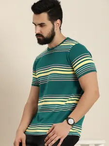 Moda Rapido Multi Or Variegated Stripes Knitted T-shirt