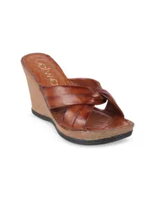 Catwalk Textured Leather Wedge Heels