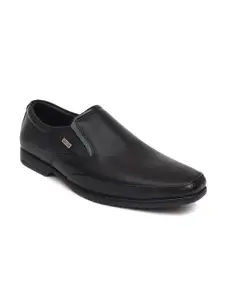Zoom Shoes Men Textured Leather Formal Slip-On Shoes