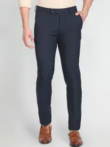 Arrow Men Slim Fit Mid-Rise Twill Formal Trousers