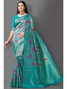 Fashion Booms Floral Zari Pure Silk Banarasi Saree