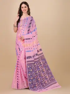 Fashion Booms Ethnic Woven Design Pure Cotton Jamdani Saree