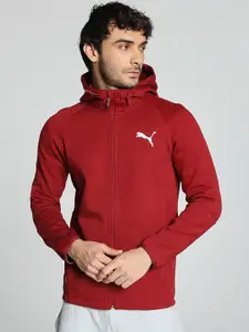 Puma Men EVOSTRIPE Full-Zip Slim-Fit Cotton Hooded Sporty Jacket