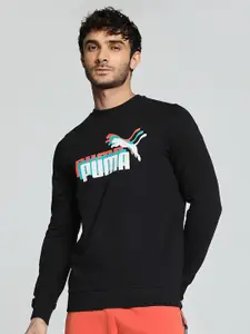 Puma Graphic Printed Crew Neck Cotton Regular Fit Sweatshirt
