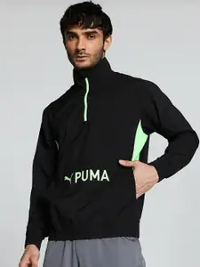Puma Men Woven Logo Printed Sporty Jacket