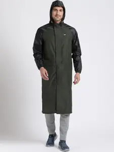 Wildcraft Men Hooded Waterproof Breathable Longline Rain Jacket