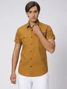Mufti Slim Fit Opaque Cotton Casual Shirt