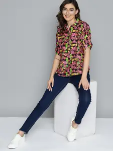 Mast & Harbour Women Floral Opaque Printed Casual Shirt