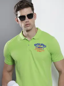 The Indian Garage Co Men Polo Collar Applique T-shirt