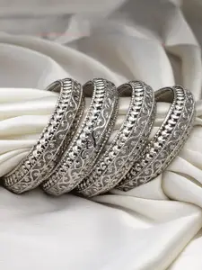 Kennice Set Of 4 Silver-Plated Bangles