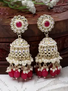 Kennice Gold-Plated Dome Shaped Jhumkas Earrings