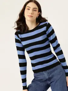DressBerry Striped Acrylic Pullover
