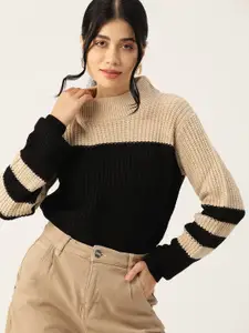 DressBerry Pure Acrylic Colourblocked Pullover