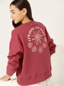 DressBerry Printed Drop-Shoulder Sweatshirt