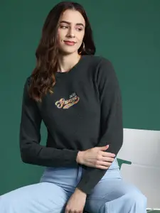 DressBerry Women Typography Pullover