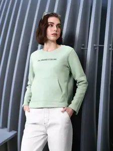 DressBerry Printed Drop Shoulder Sleeves Sweatshirt