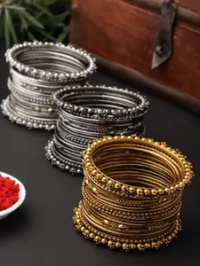 Kennice Set Of 36 Intricate Textured Bangles