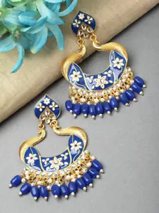 Kennice Gold-Plated Peacock Shaped Drop Earrings
