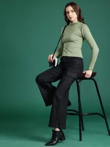 DressBerry High Neck Acrylic Pullover