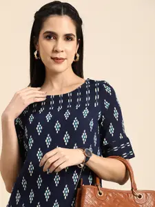 Anouk Women Geometric Printed Straight Kurta