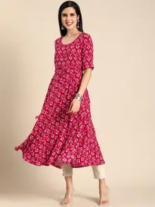 Anouk Ethnic Motifs Printed A-Line Kurta