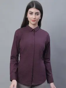 Cantabil Comfort Fit Micro Ditsy Printed Cotton Formal Shirt
