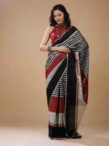 KALKI Fashion Striped Satin Saree