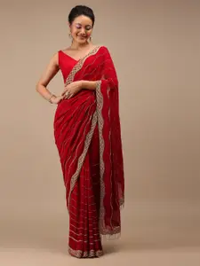 KALKI Fashion Embellished Beads and Stones Pure Georgette Saree