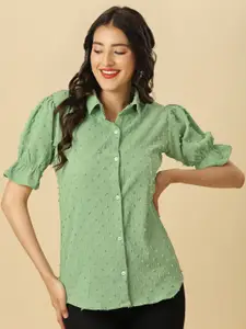 GUFRINA Puff Sleeves Shirt Style Top