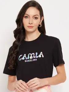 CAMLA Typography Printed Cotton T-shirt