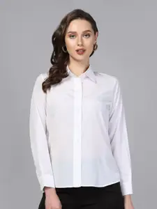 PowerSutra Classic Spread Collar Casual Shirt