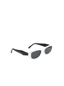 DressBerry Women Black Lens & White Cateye Sunglasses with UV Protected Lens DB-JL9270-C6