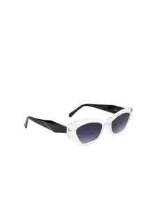 DressBerry Women Grey Lens & White Cateye Sunglasses With UV Protected Lens DB-JL9271-C7