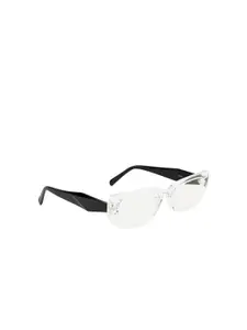 DressBerry Women Clear Lens & White Cateye Sunglasses DB-JL9270-C5