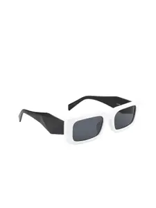 DressBerry Women Black Lens & White Rectangle Sunglasses DB-JL9280-C6