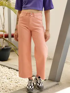 STREET 9 Women Jean Wide Leg High-Rise Cotton Jeans