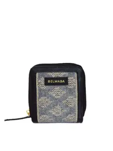 Belwaba Women Woven Design Zip Around Wallet