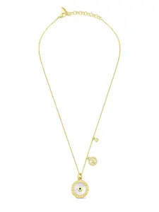 Police Stainless Steel Artificial Stone Studded Necklace